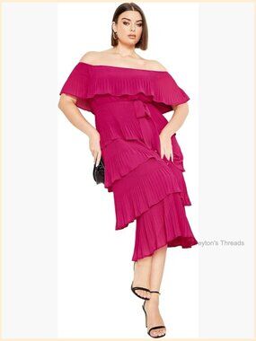 Plus Size Night Garden Dress with Sweetheart Neckline Ruffle Overlay Maxi
